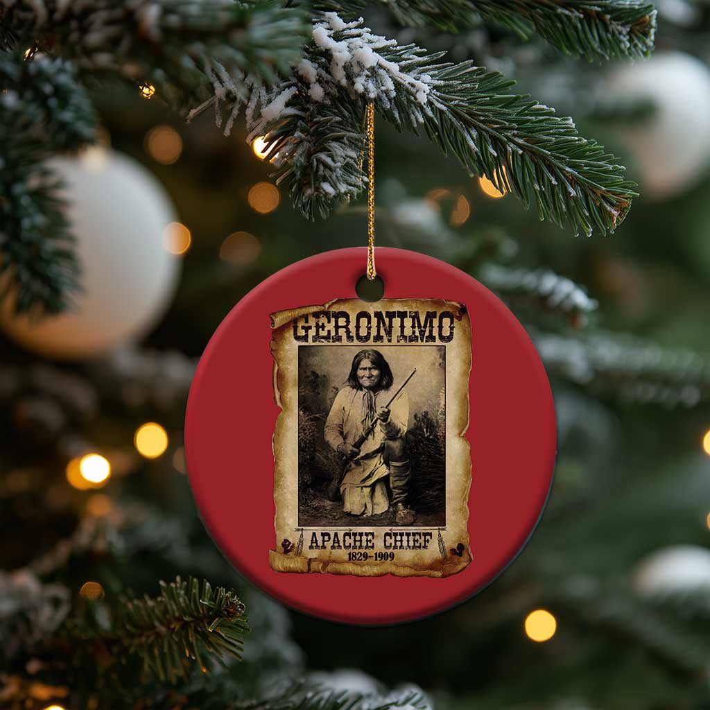 Geronimo Christmas Ornament Vintage Apache Warrior Native American - Wonder Print Shop