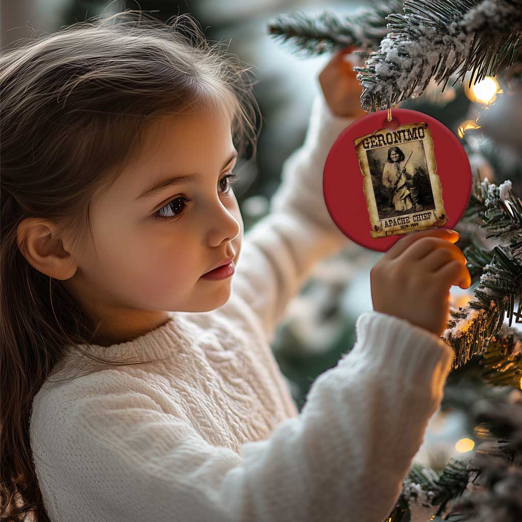 Geronimo Christmas Ornament Vintage Apache Warrior Native American - Wonder Print Shop