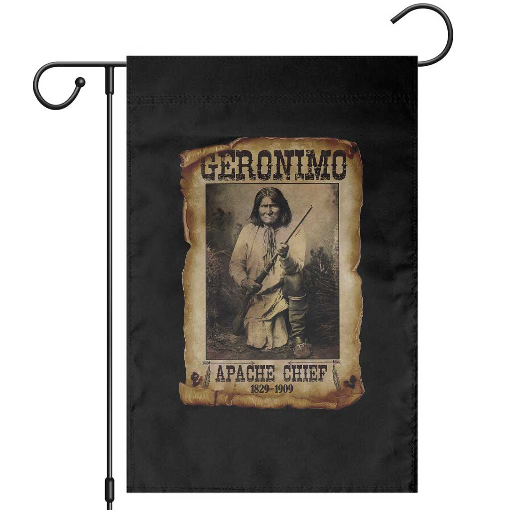 Geronimo Garden Flag Vintage Apache Warrior Native American - Wonder Print Shop