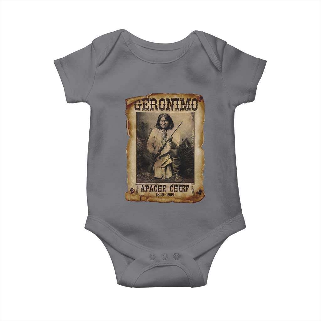 Geronimo Baby Onesie Vintage Apache Warrior Native American - Wonder Print Shop