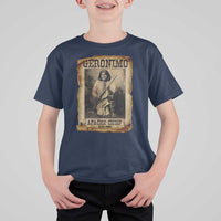 Geronimo T Shirt For Kid Vintage Apache Warrior Native American - Wonder Print Shop