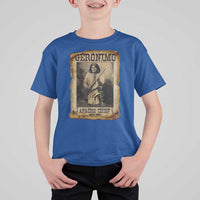 Geronimo T Shirt For Kid Vintage Apache Warrior Native American - Wonder Print Shop