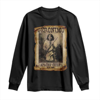 Geronimo Long Sleeve Shirt Vintage Apache Warrior Native American - Wonder Print Shop