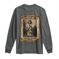 Geronimo Long Sleeve Shirt Vintage Apache Warrior Native American - Wonder Print Shop