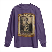 Geronimo Long Sleeve Shirt Vintage Apache Warrior Native American - Wonder Print Shop