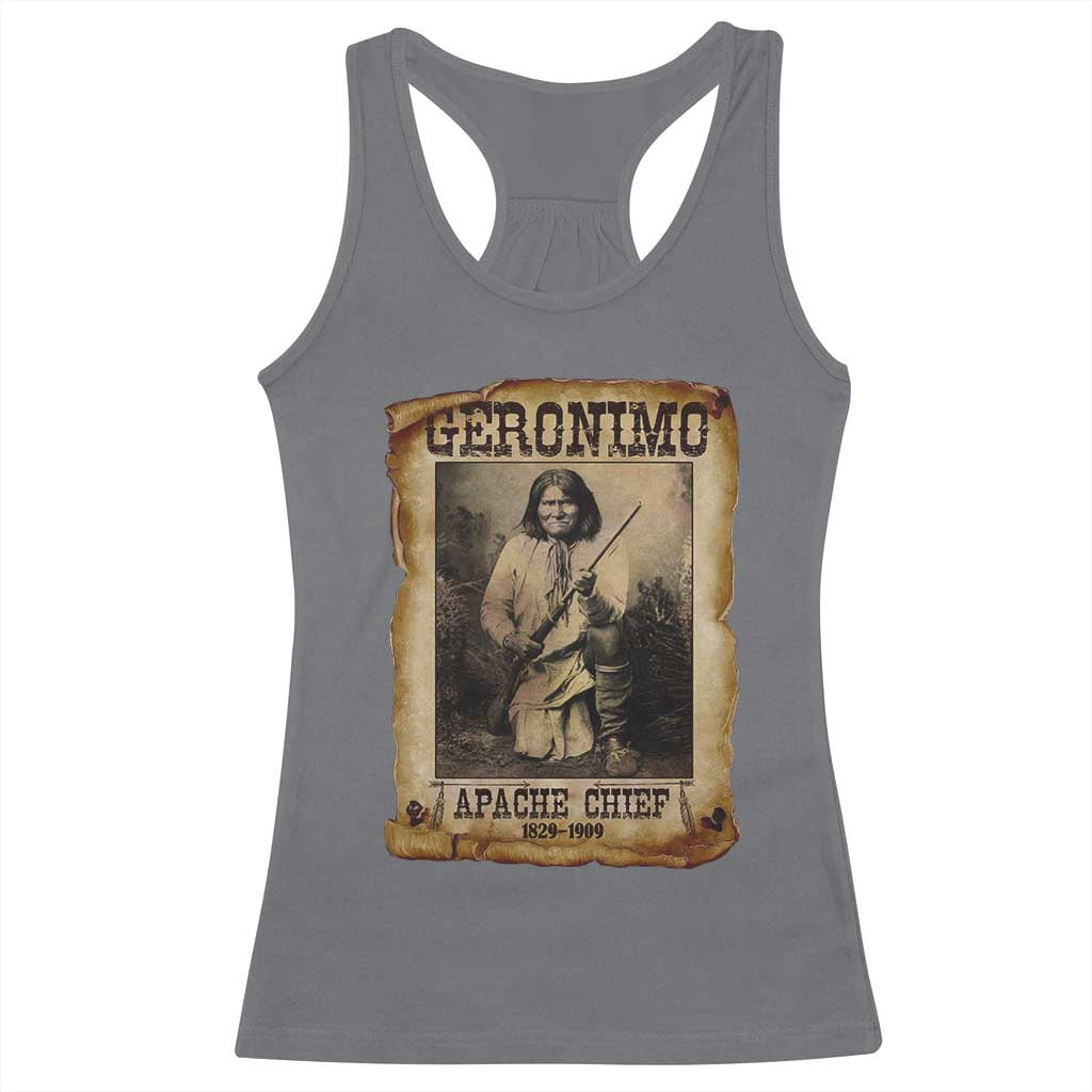 Geronimo Racerback Tank Top Vintage Apache Warrior Native American - Wonder Print Shop