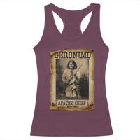 Geronimo Racerback Tank Top Vintage Apache Warrior Native American - Wonder Print Shop