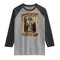 Geronimo Raglan Shirt Vintage Apache Warrior Native American - Wonder Print Shop