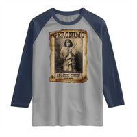 Geronimo Raglan Shirt Vintage Apache Warrior Native American - Wonder Print Shop