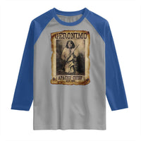 Geronimo Raglan Shirt Vintage Apache Warrior Native American - Wonder Print Shop