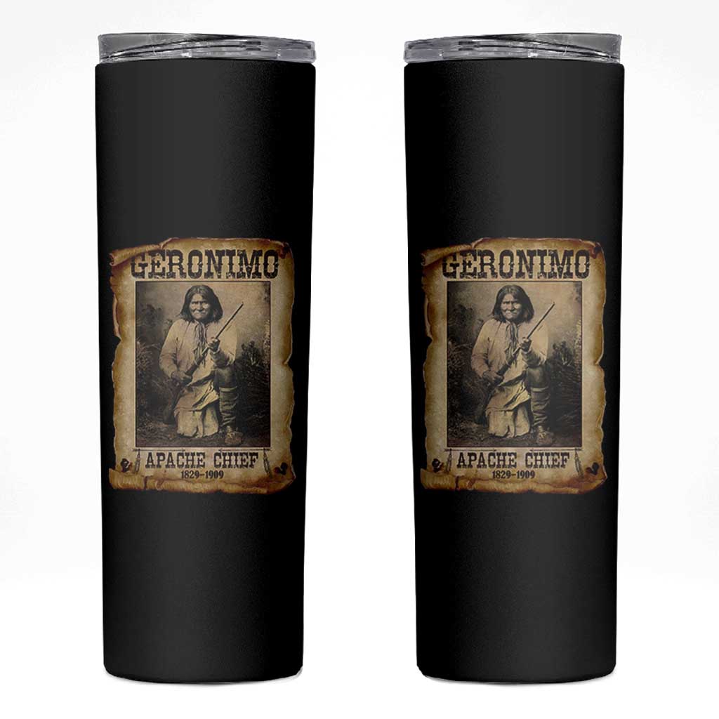 Geronimo Skinny Tumbler Vintage Apache Warrior Native American - Wonder Print Shop