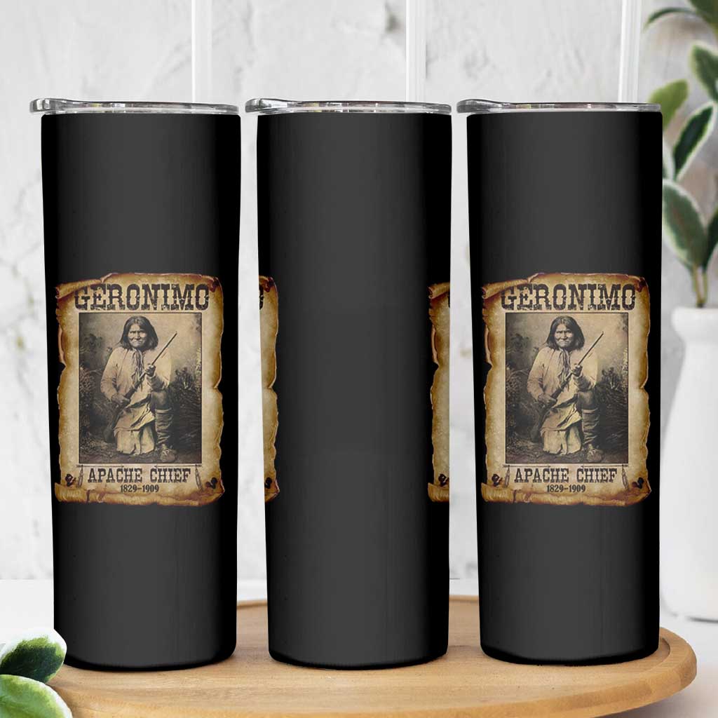 Geronimo Skinny Tumbler Vintage Apache Warrior Native American - Wonder Print Shop