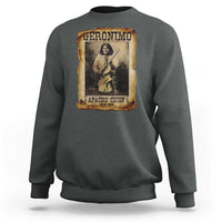 Geronimo Sweatshirt Vintage Apache Warrior Native American - Wonder Print Shop