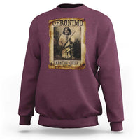 Geronimo Sweatshirt Vintage Apache Warrior Native American - Wonder Print Shop