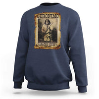 Geronimo Sweatshirt Vintage Apache Warrior Native American - Wonder Print Shop