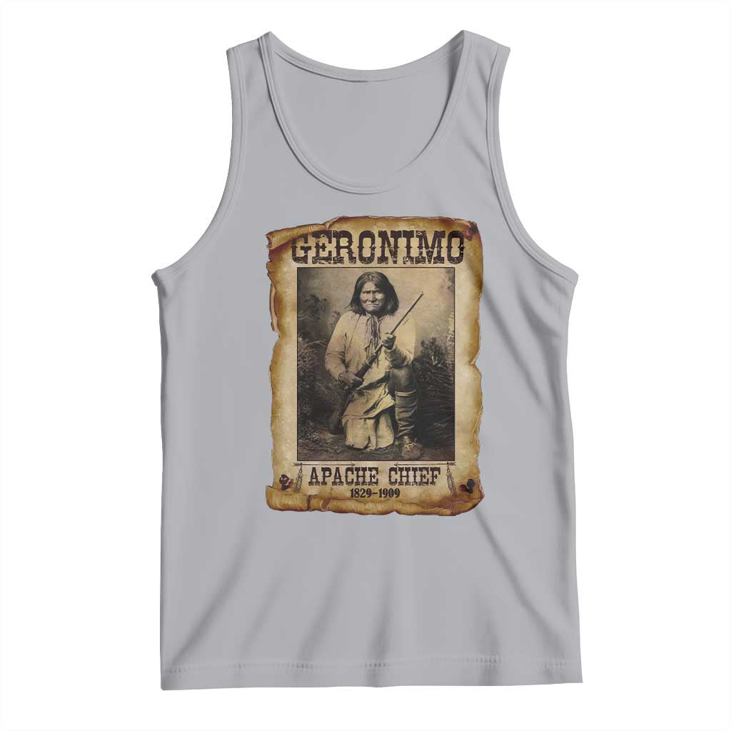 Geronimo Tank Top Vintage Apache Warrior Native American - Wonder Print Shop