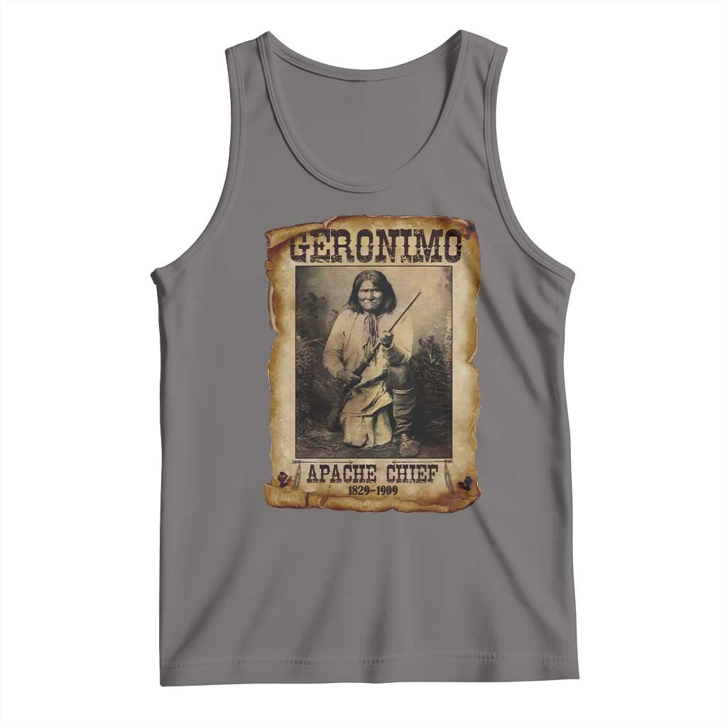 Geronimo Tank Top Vintage Apache Warrior Native American - Wonder Print Shop