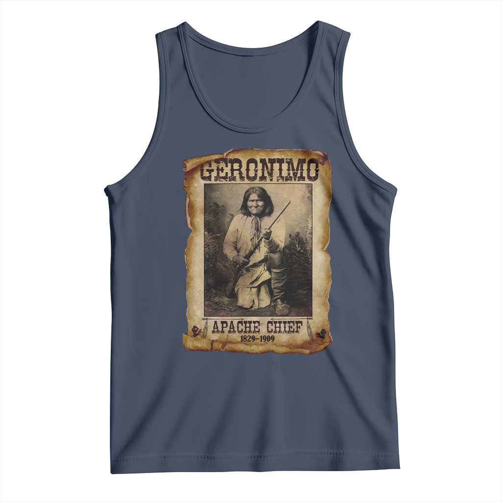 Geronimo Tank Top Vintage Apache Warrior Native American - Wonder Print Shop