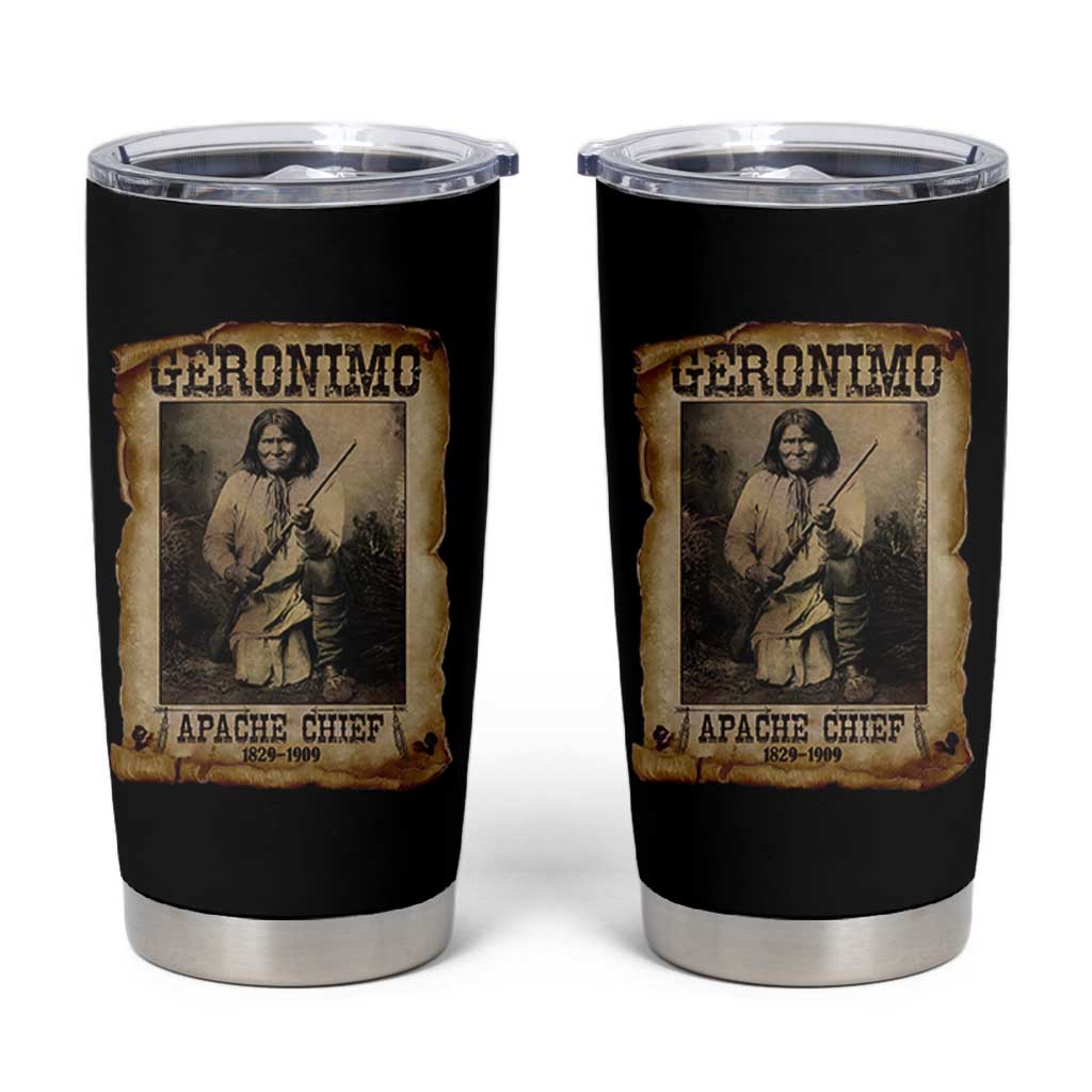 Geronimo Tumbler Cup Vintage Apache Warrior Native American - Wonder Print Shop
