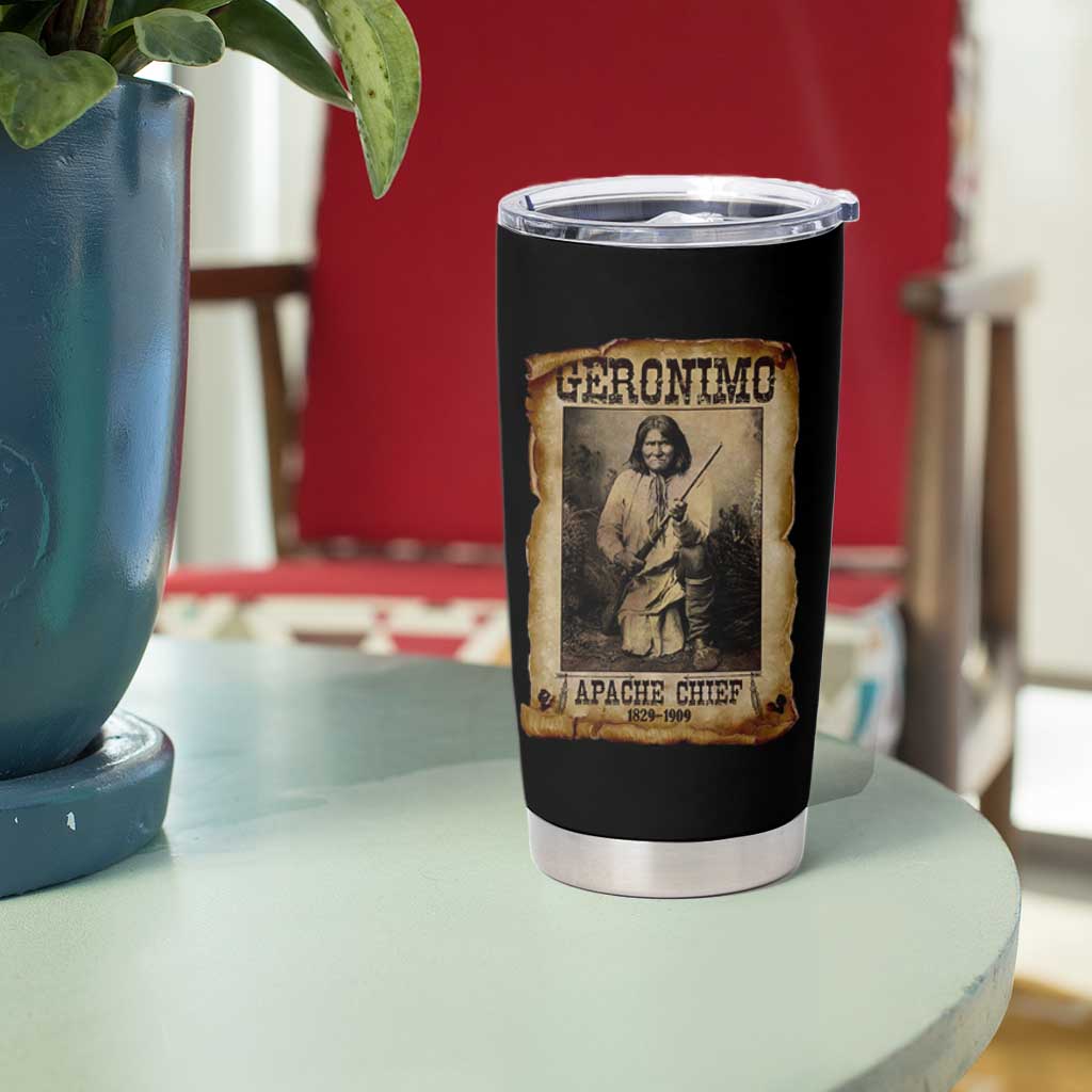 Geronimo Tumbler Cup Vintage Apache Warrior Native American - Wonder Print Shop