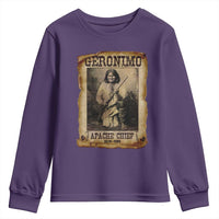 Geronimo Youth Sweatshirt Vintage Apache Warrior Native American - Wonder Print Shop