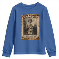 Geronimo Youth Sweatshirt Vintage Apache Warrior Native American - Wonder Print Shop