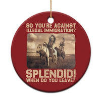 Vintage Native American Christmas Ornament Funny Indian Indigenous Peoples Day - Wonder Print Shop