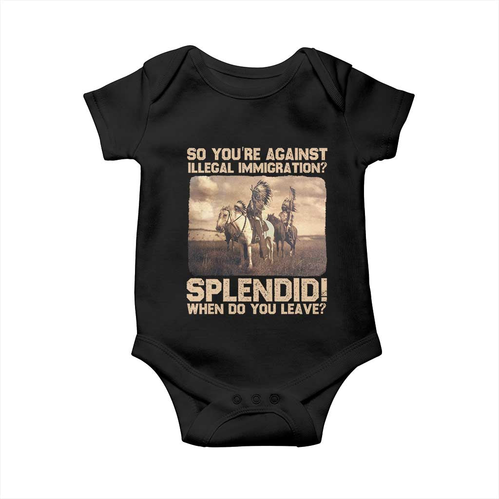 Vintage Native American Baby Onesie Funny Indian Indigenous Peoples Day - Wonder Print Shop