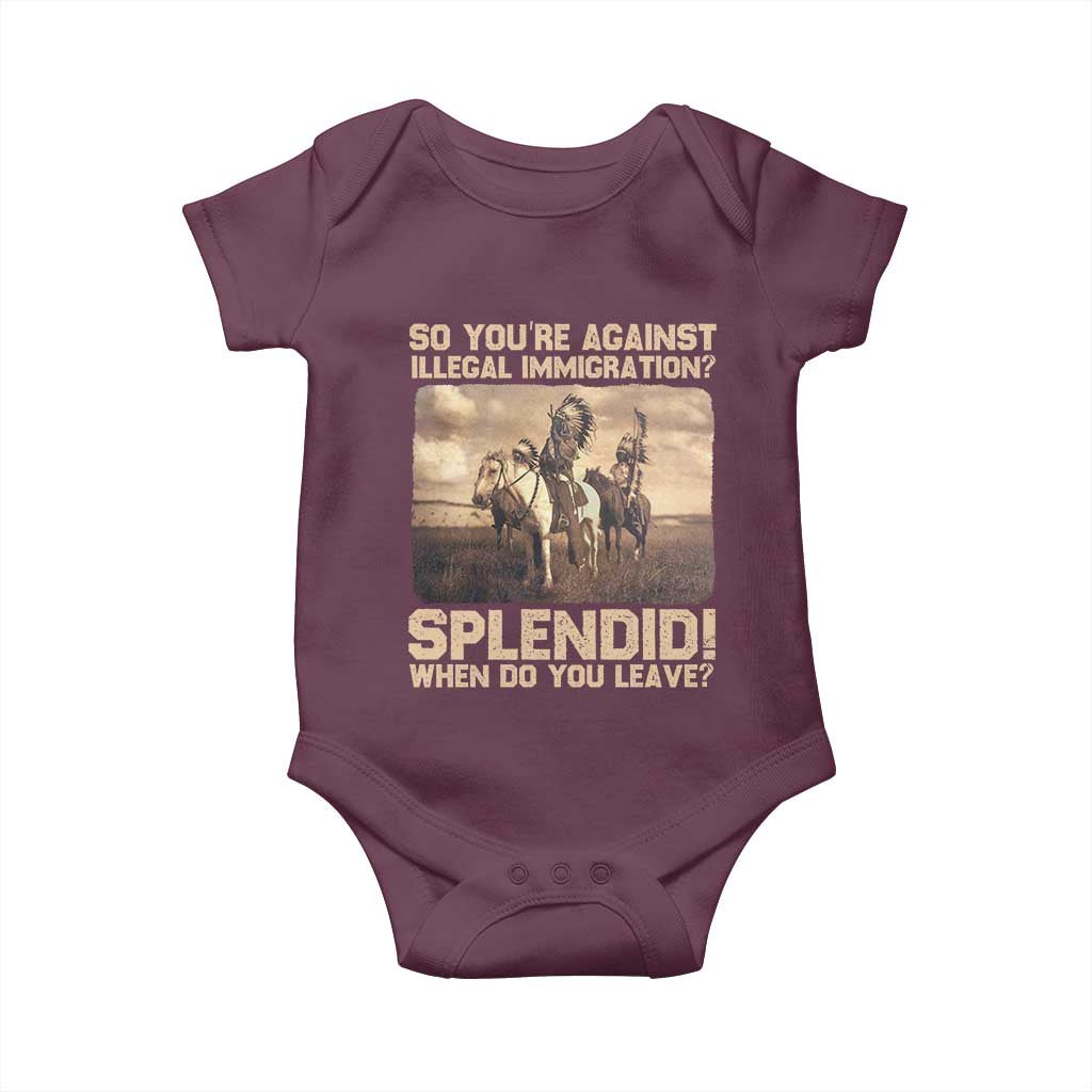 Vintage Native American Baby Onesie Funny Indian Indigenous Peoples Day - Wonder Print Shop