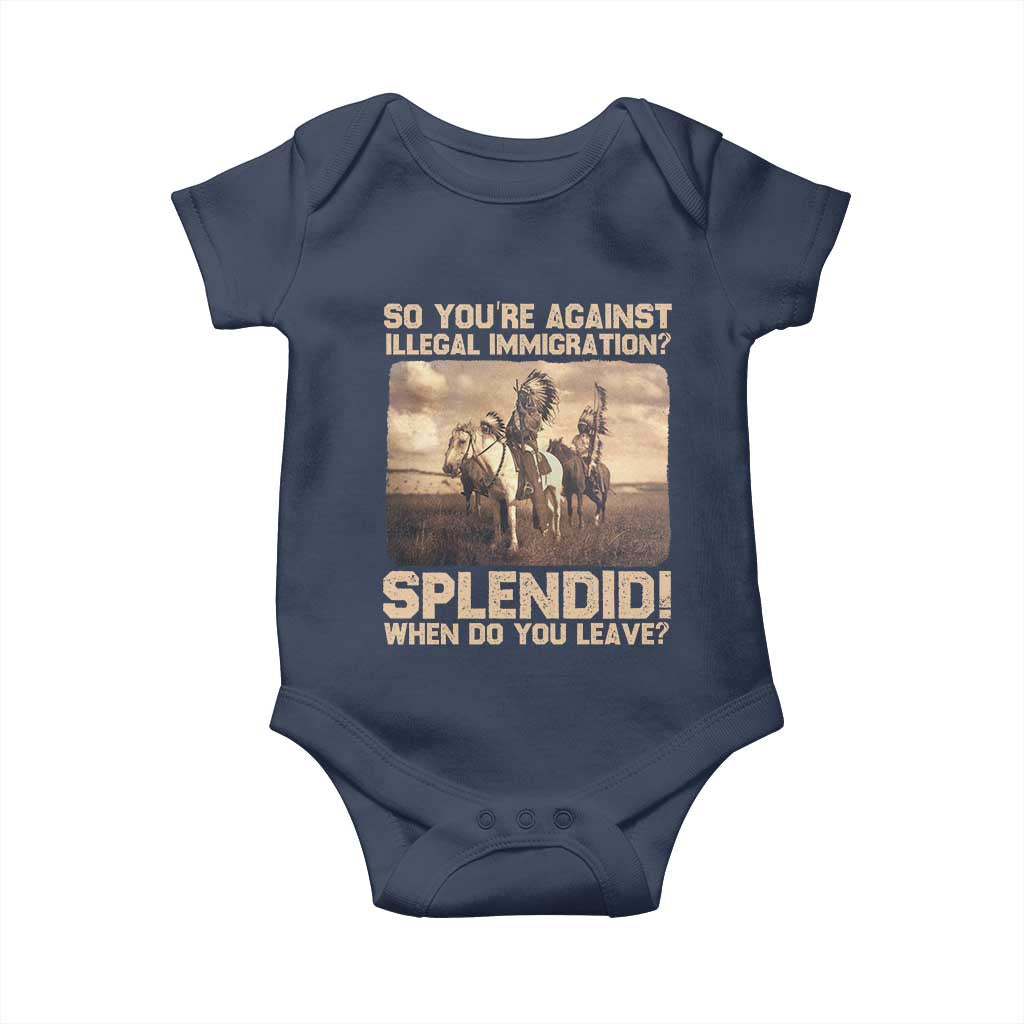 Vintage Native American Baby Onesie Funny Indian Indigenous Peoples Day - Wonder Print Shop