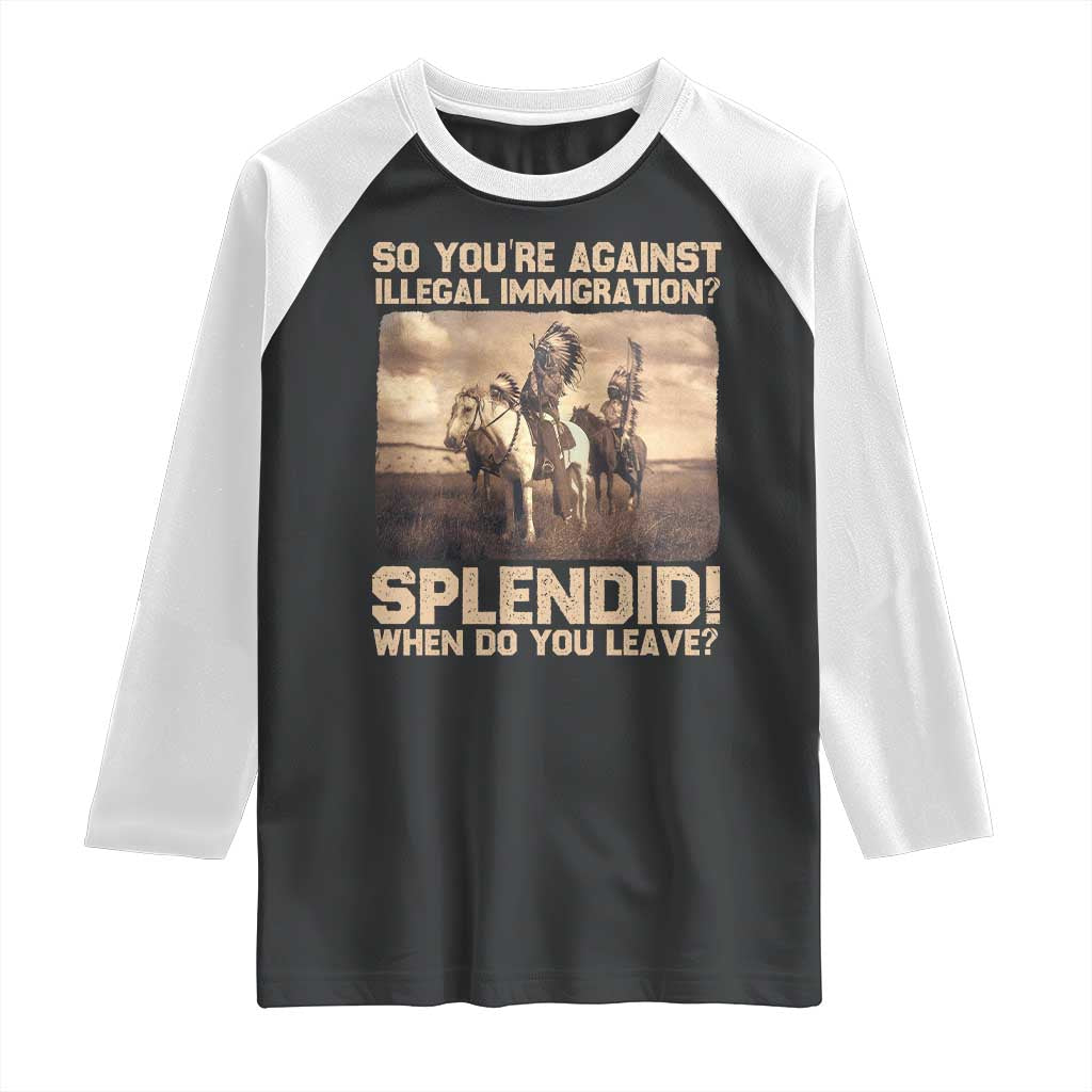 Vintage Native American Raglan Shirt Funny Indian Indigenous Peoples Day - Wonder Print Shop