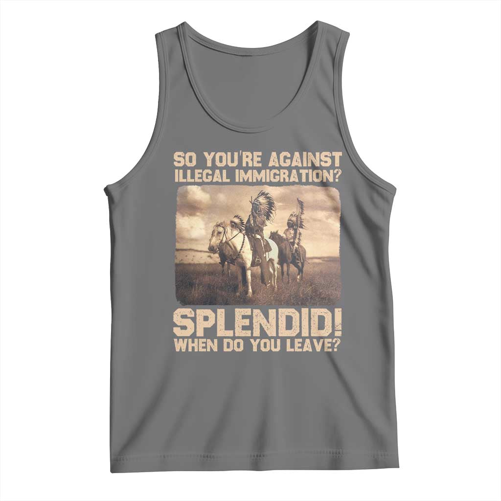 Vintage Native American Tank Top Funny Indian Indigenous Peoples Day - Wonder Print Shop