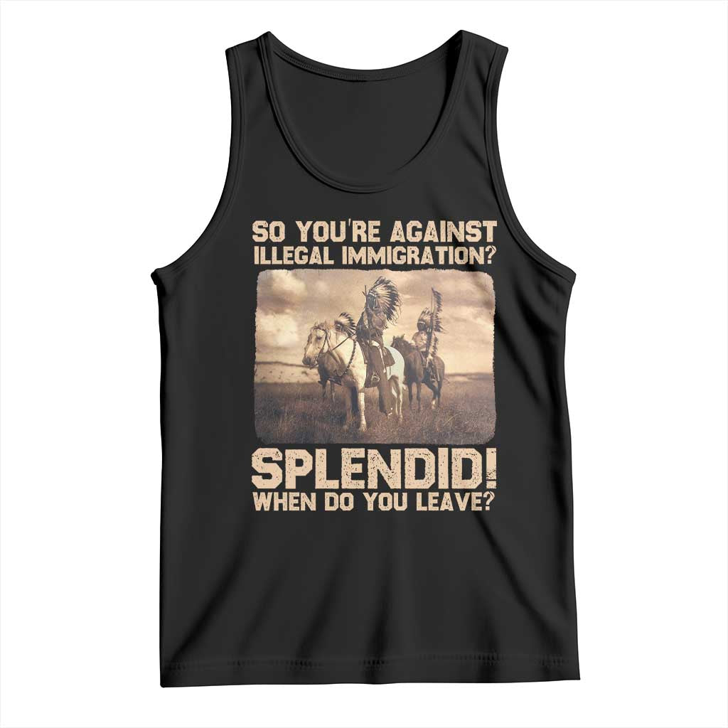 Vintage Native American Tank Top Funny Indian Indigenous Peoples Day - Wonder Print Shop