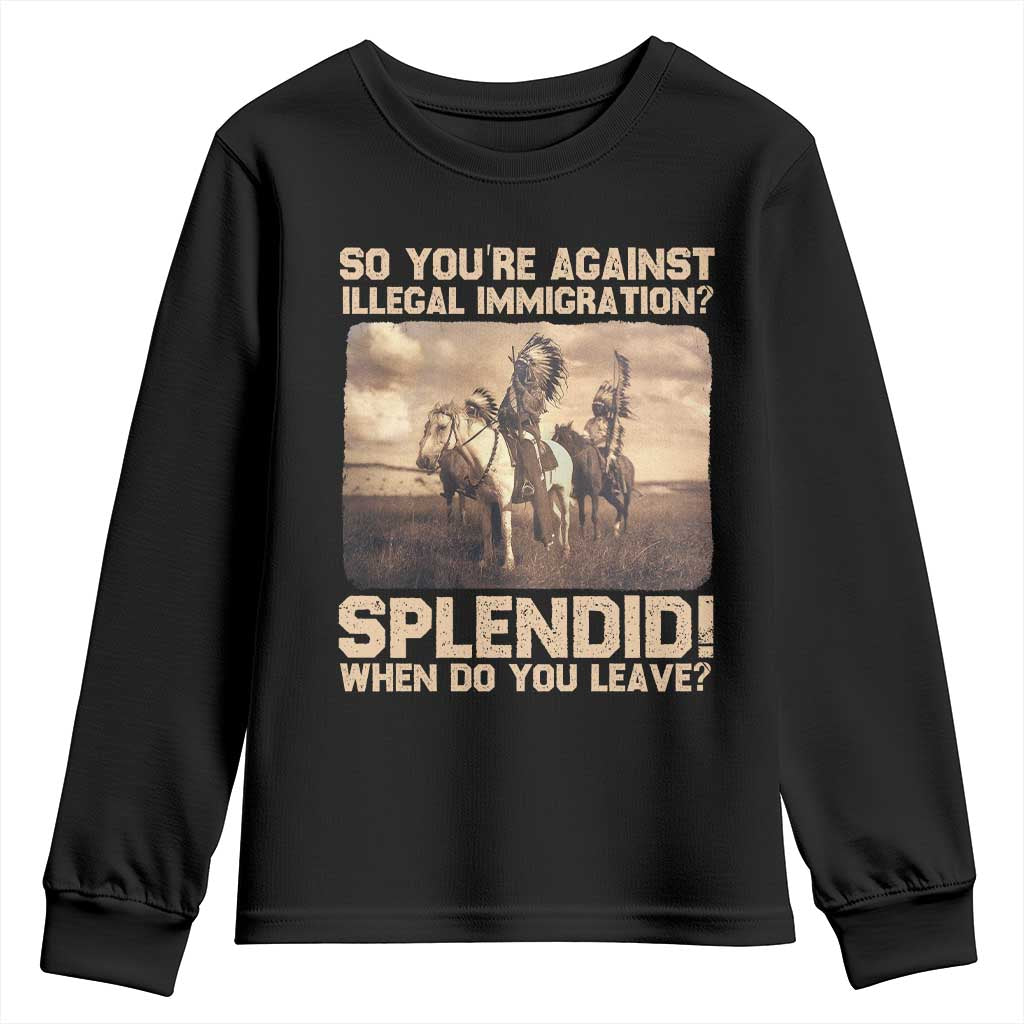 Vintage Native American Youth Sweatshirt Funny Indian Indigenous Peoples Day - Wonder Print Shop