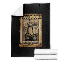 Sitting Bull Throw Blanket Native American Indian Chief Hunkpapa Lakota Sioux - Wonder Print Shop