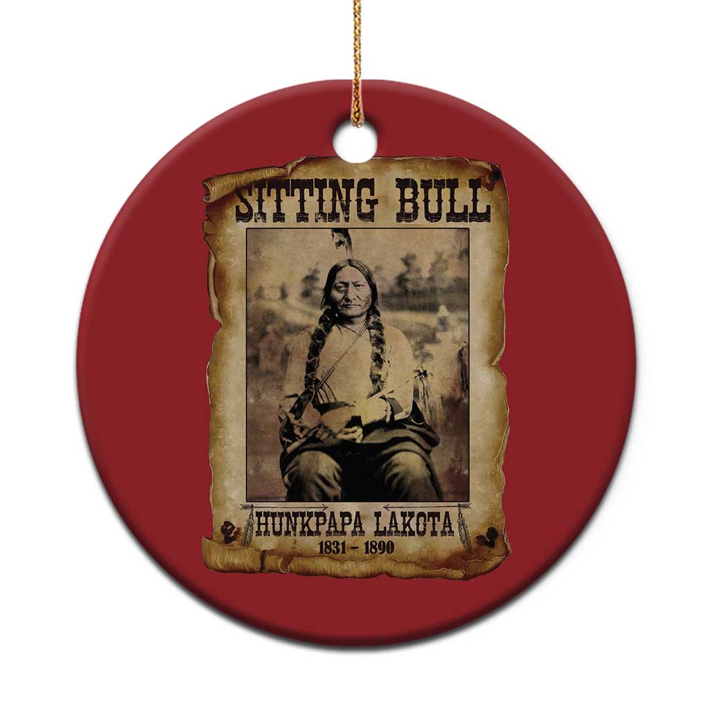 Sitting Bull Christmas Ornament Native American Indian Chief Hunkpapa Lakota Sioux - Wonder Print Shop
