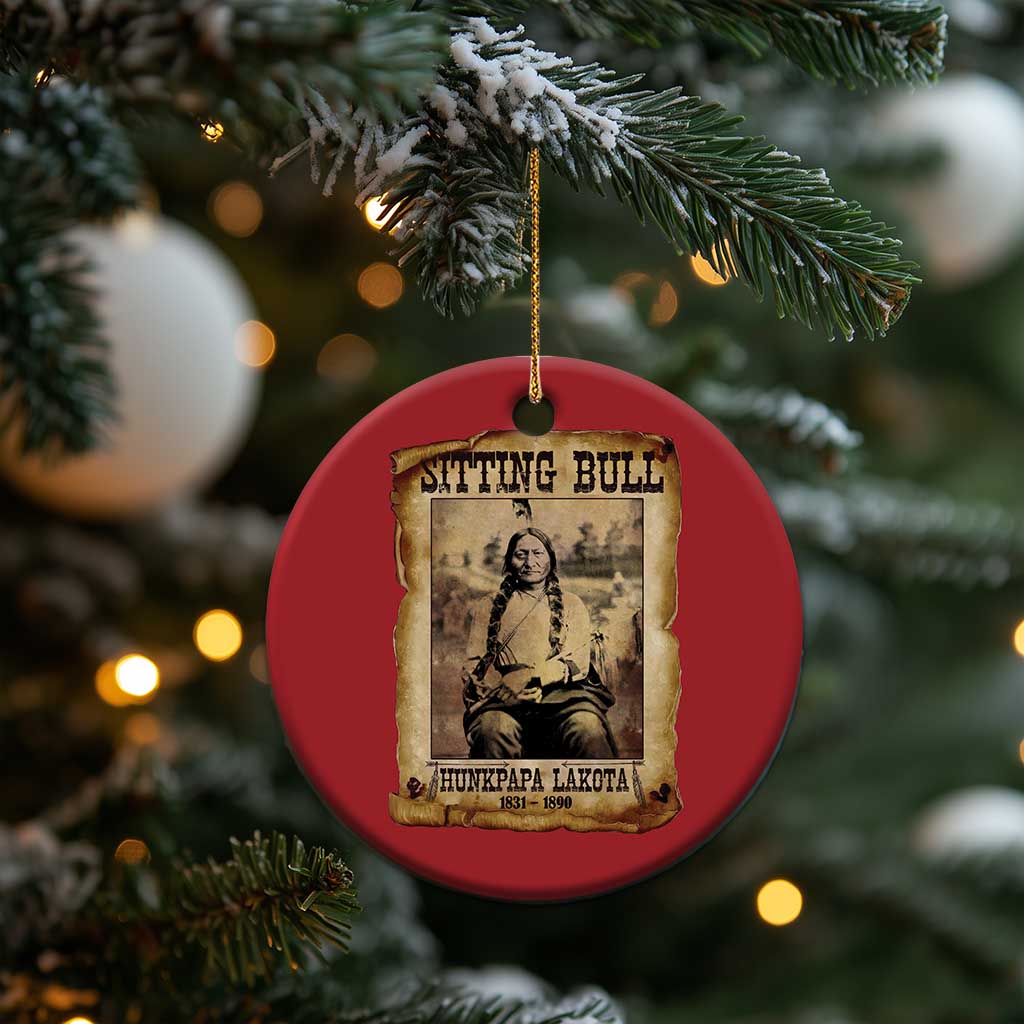 Sitting Bull Christmas Ornament Native American Indian Chief Hunkpapa Lakota Sioux - Wonder Print Shop