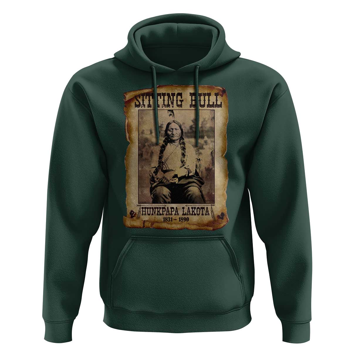 Sitting Bull Hoodie Native American Indian Chief Hunkpapa Lakota Sioux - Wonder Print Shop