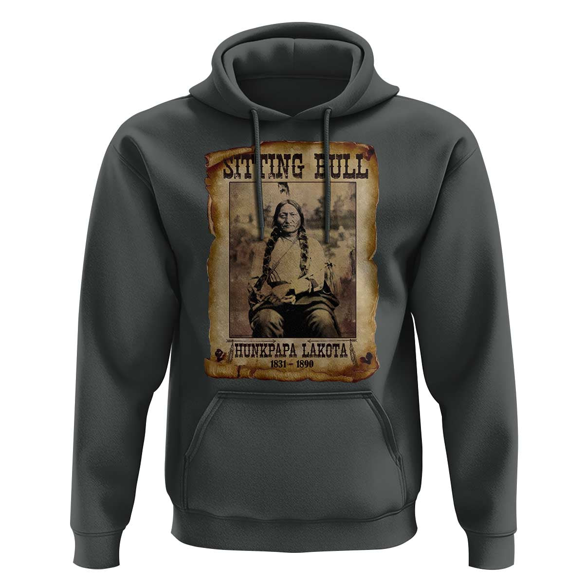 Sitting Bull Hoodie Native American Indian Chief Hunkpapa Lakota Sioux - Wonder Print Shop