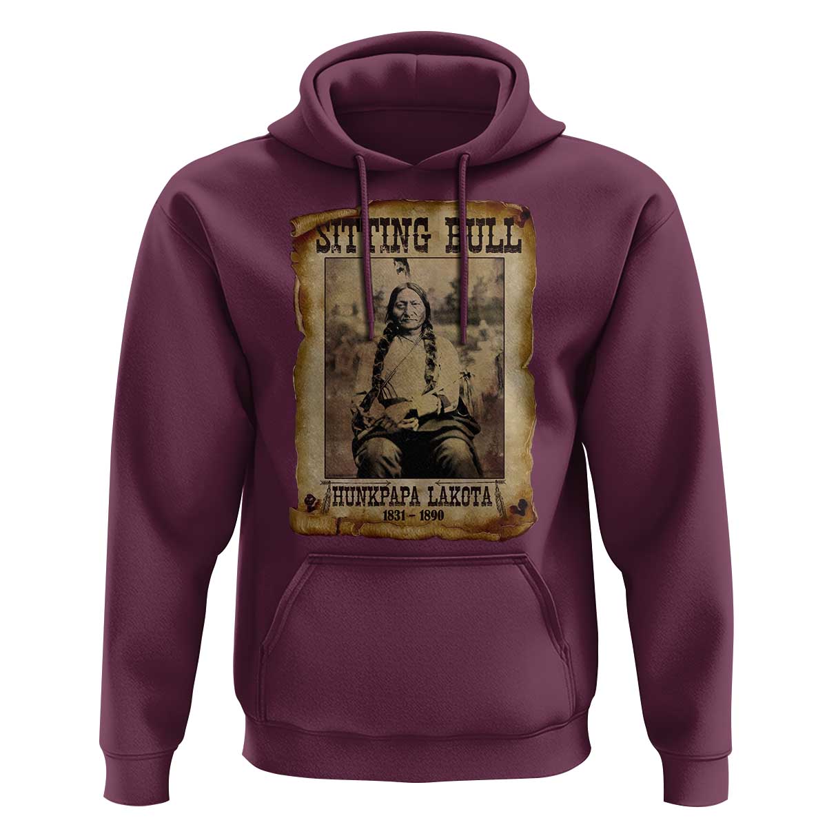 Sitting Bull Hoodie Native American Indian Chief Hunkpapa Lakota Sioux - Wonder Print Shop