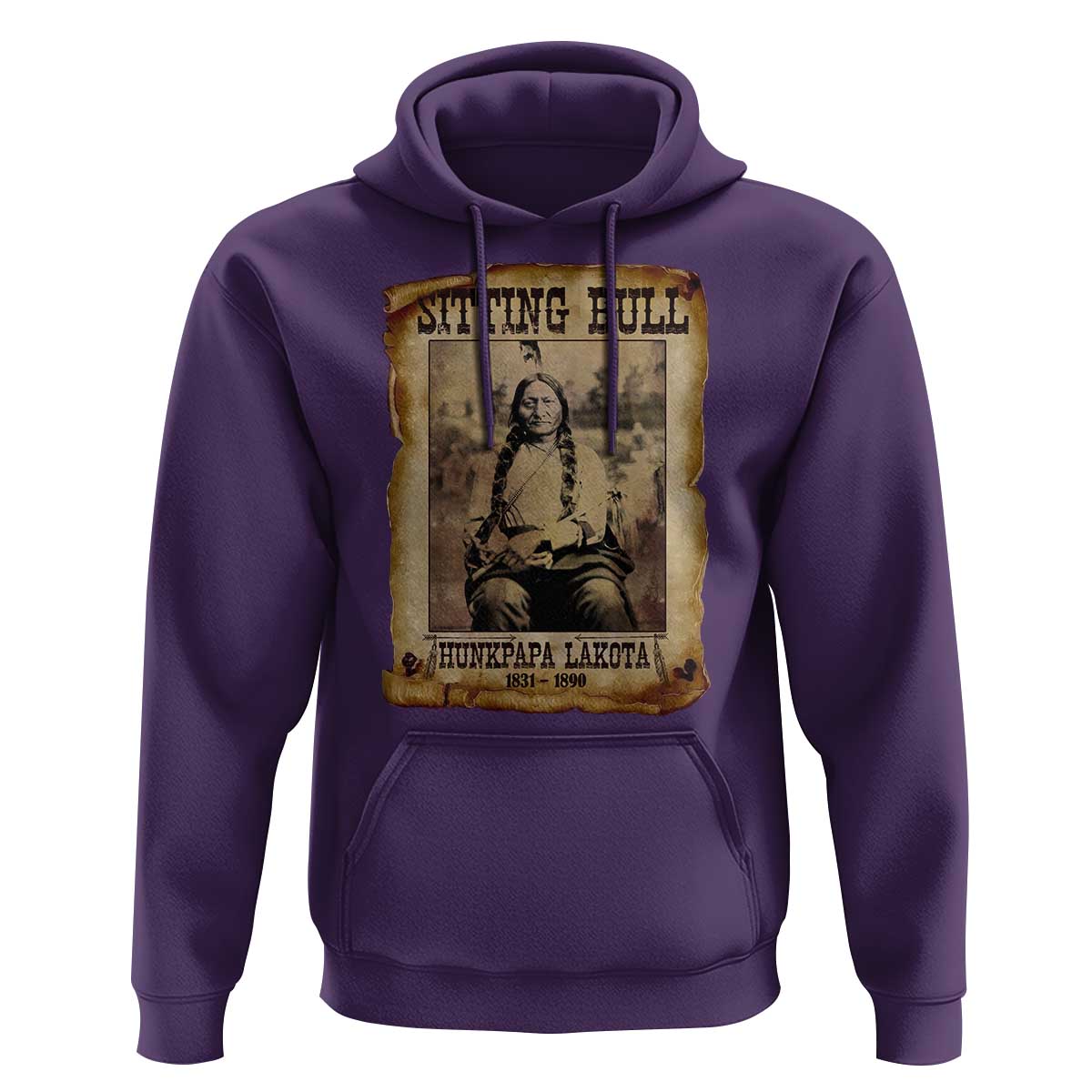 Sitting Bull Hoodie Native American Indian Chief Hunkpapa Lakota Sioux - Wonder Print Shop