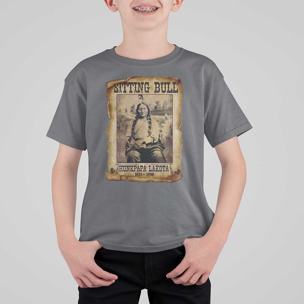 Sitting Bull T Shirt For Kid Native American Indian Chief Hunkpapa Lakota Sioux - Wonder Print Shop