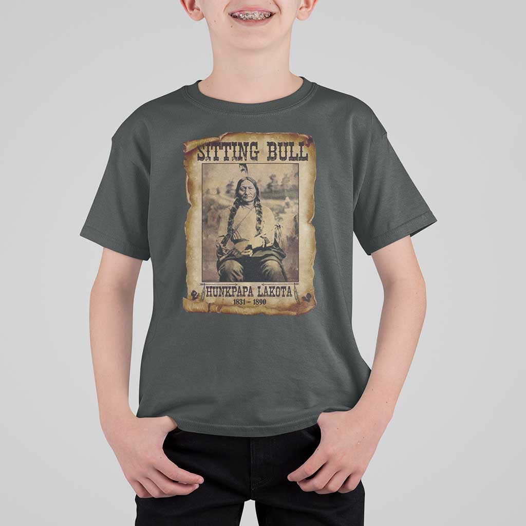 Sitting Bull T Shirt For Kid Native American Indian Chief Hunkpapa Lakota Sioux - Wonder Print Shop