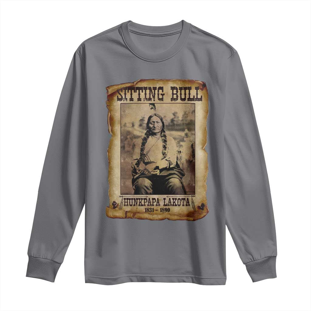 Sitting Bull Long Sleeve Shirt Native American Indian Chief Hunkpapa Lakota Sioux - Wonder Print Shop