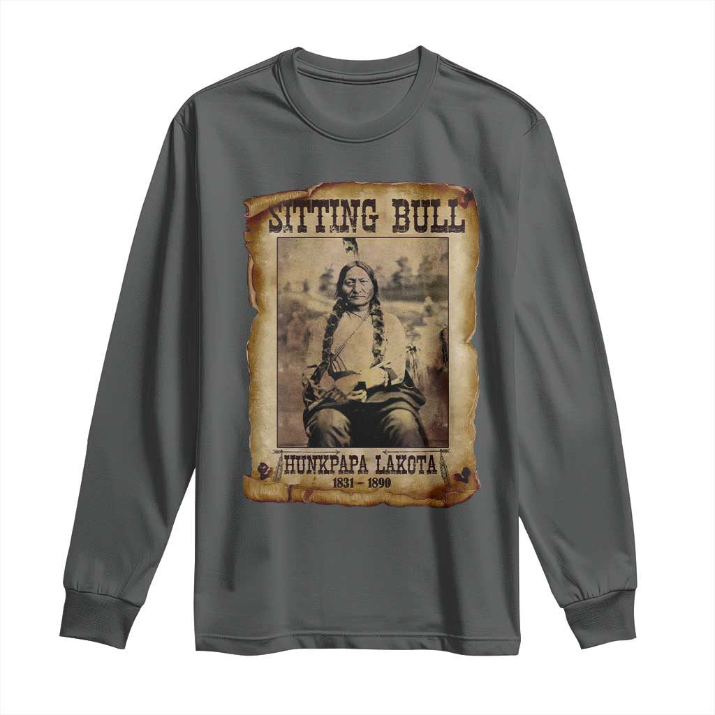 Sitting Bull Long Sleeve Shirt Native American Indian Chief Hunkpapa Lakota Sioux - Wonder Print Shop