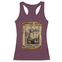 Sitting Bull Racerback Tank Top Native American Indian Chief Hunkpapa Lakota Sioux - Wonder Print Shop