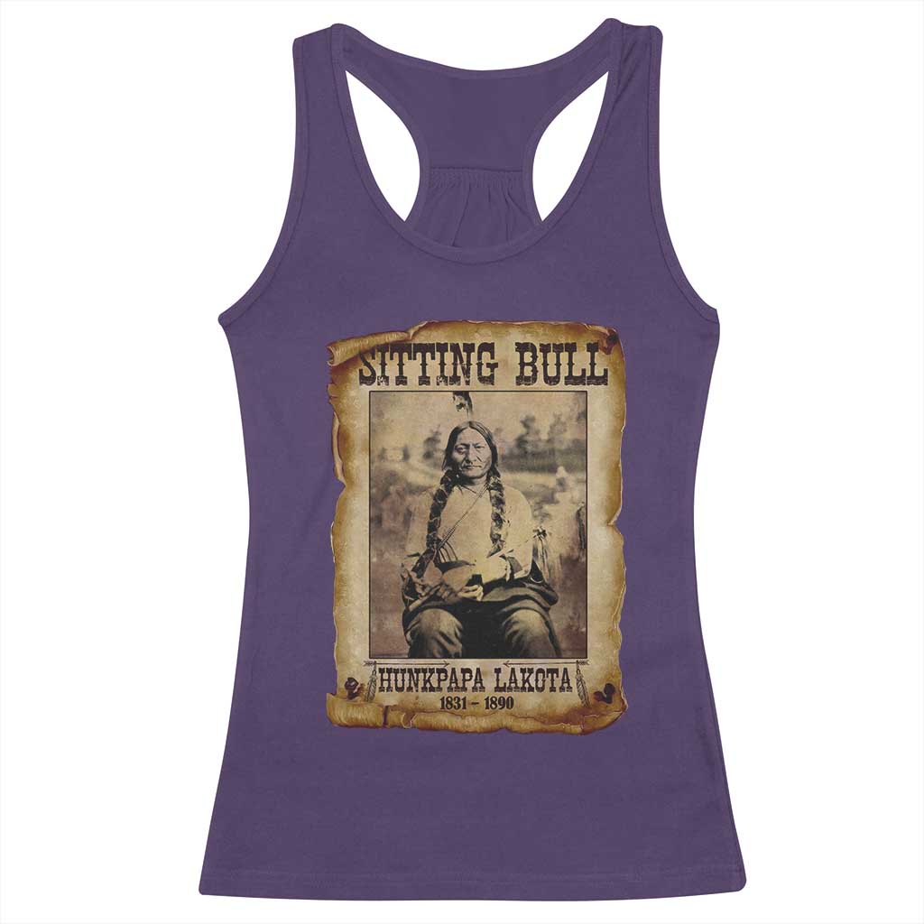 Sitting Bull Racerback Tank Top Native American Indian Chief Hunkpapa Lakota Sioux - Wonder Print Shop