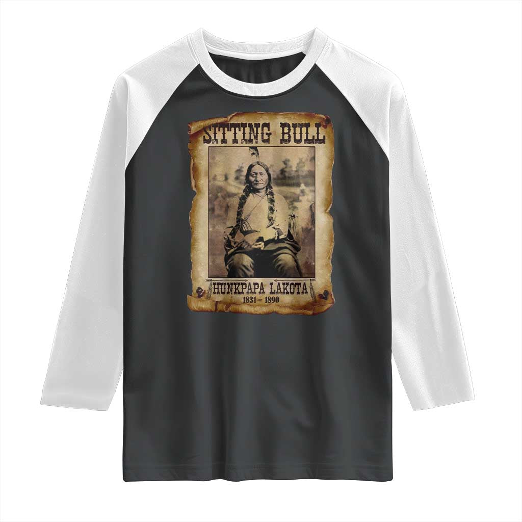 Sitting Bull Raglan Shirt Native American Indian Chief Hunkpapa Lakota Sioux - Wonder Print Shop