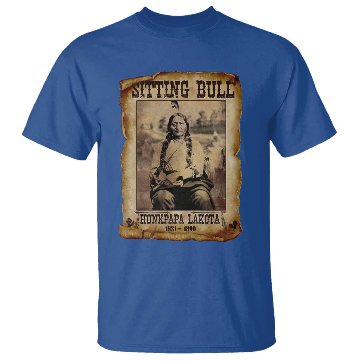 Sitting Bull T Shirt Native American Indian Chief Hunkpapa Lakota Sioux - Wonder Print Shop