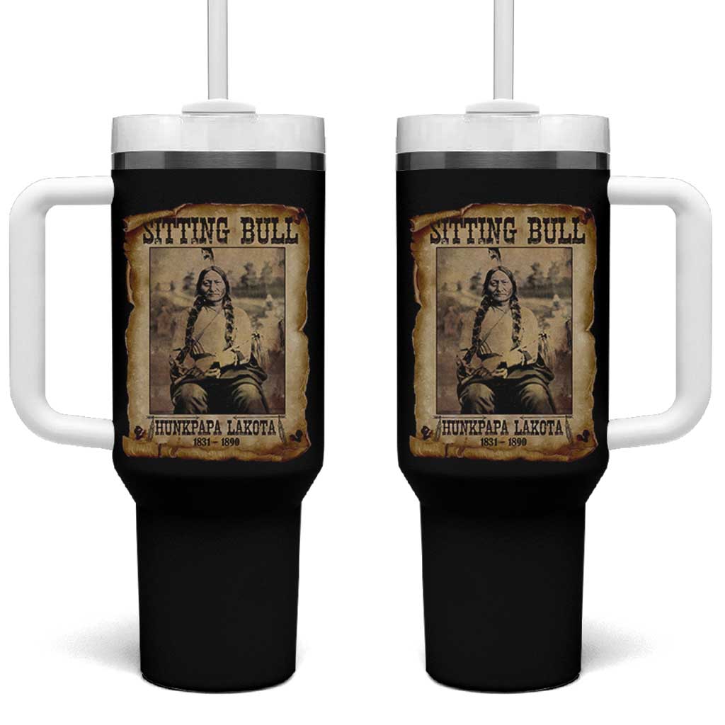 Sitting Bull Tumbler With Handle Native American Indian Chief Hunkpapa Lakota Sioux - Wonder Print Shop